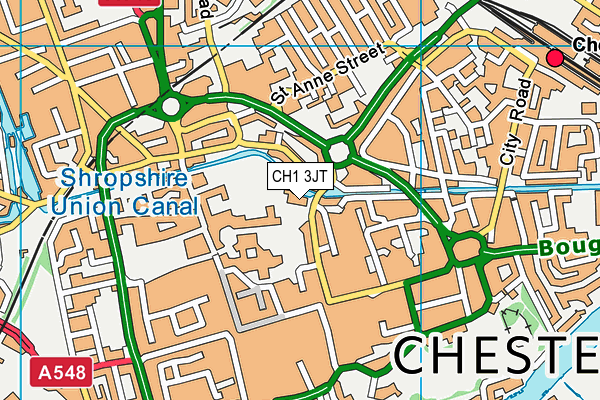 CH1 3JT map - OS VectorMap District (Ordnance Survey)