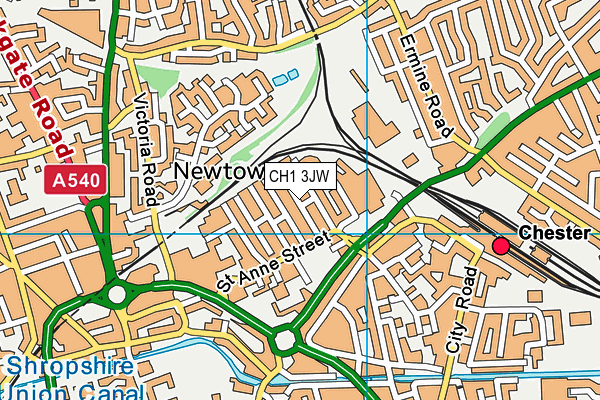 CH1 3JW map - OS VectorMap District (Ordnance Survey)