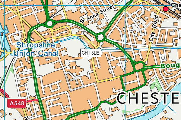 CH1 3LE map - OS VectorMap District (Ordnance Survey)