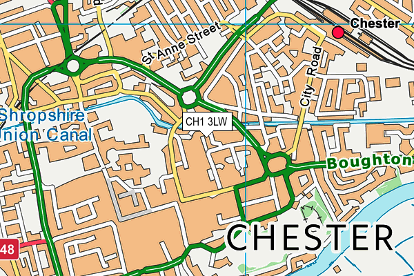 CH1 3LW map - OS VectorMap District (Ordnance Survey)