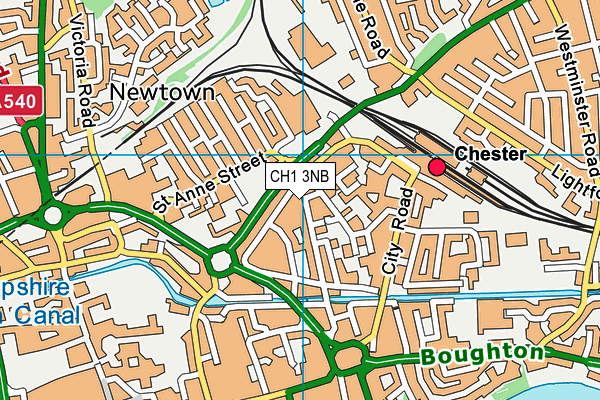 CH1 3NB map - OS VectorMap District (Ordnance Survey)