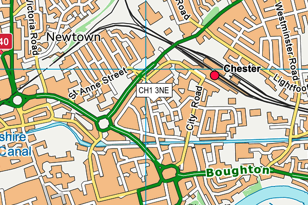 CH1 3NE map - OS VectorMap District (Ordnance Survey)