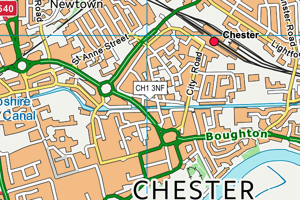 Mill Hotel Health Club map (CH1 3NF) - OS VectorMap District (Ordnance Survey)