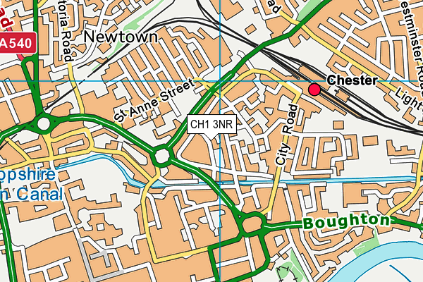 CH1 3NR map - OS VectorMap District (Ordnance Survey)