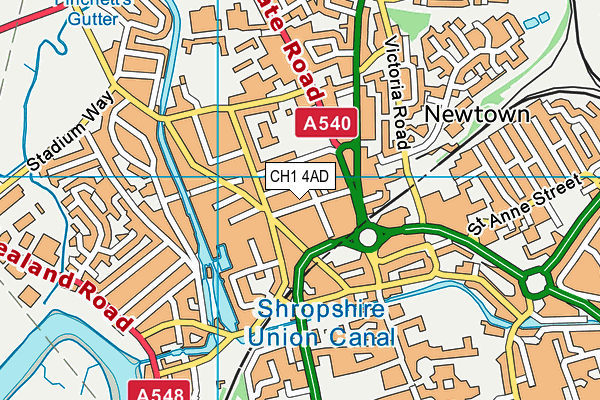 CH1 4AD map - OS VectorMap District (Ordnance Survey)