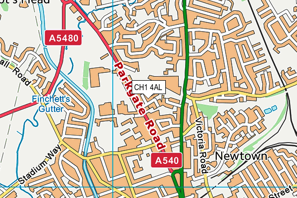 CH1 4AL map - OS VectorMap District (Ordnance Survey)