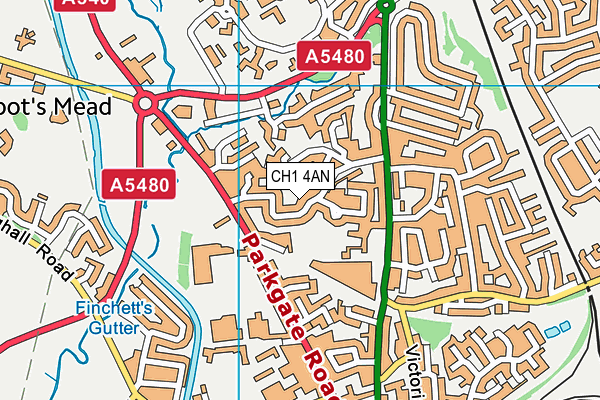 CH1 4AN map - OS VectorMap District (Ordnance Survey)