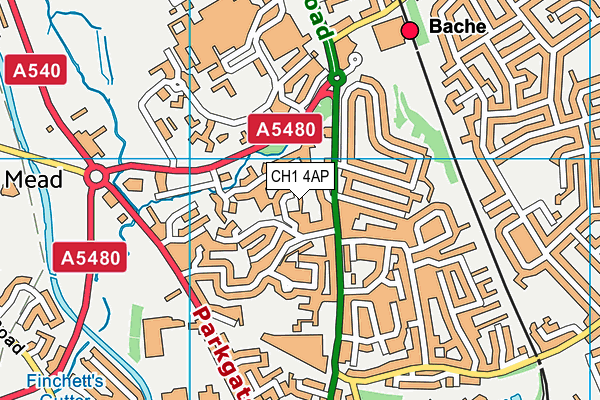 CH1 4AP map - OS VectorMap District (Ordnance Survey)