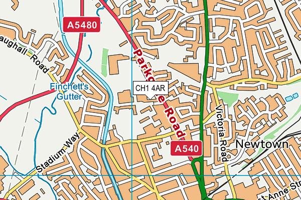 CH1 4AR map - OS VectorMap District (Ordnance Survey)