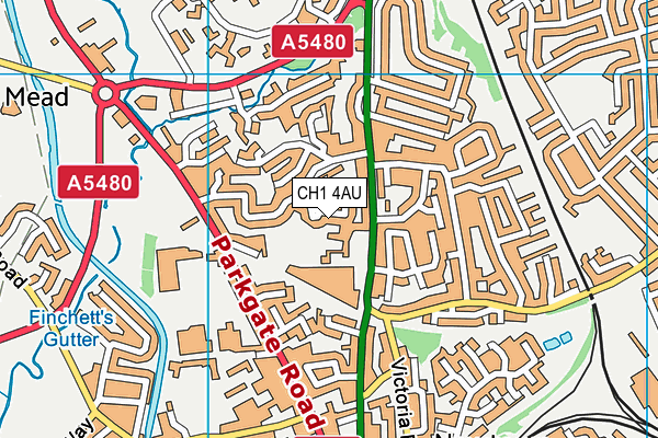 CH1 4AU map - OS VectorMap District (Ordnance Survey)