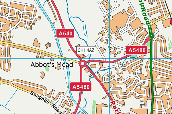 CH1 4AZ map - OS VectorMap District (Ordnance Survey)