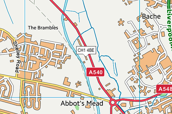 CH1 4BE map - OS VectorMap District (Ordnance Survey)