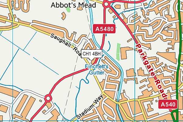 CH1 4BH map - OS VectorMap District (Ordnance Survey)