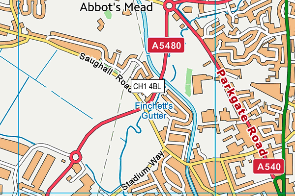 CH1 4BL map - OS VectorMap District (Ordnance Survey)