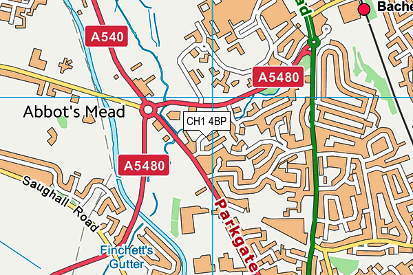 CH1 4BP map - OS VectorMap District (Ordnance Survey)