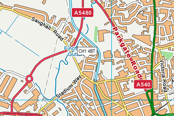 CH1 4BT map - OS VectorMap District (Ordnance Survey)