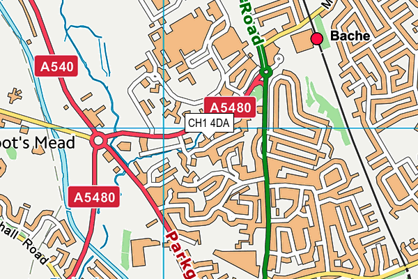 CH1 4DA map - OS VectorMap District (Ordnance Survey)