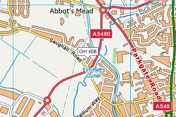 CH1 4DB map - OS VectorMap District (Ordnance Survey)