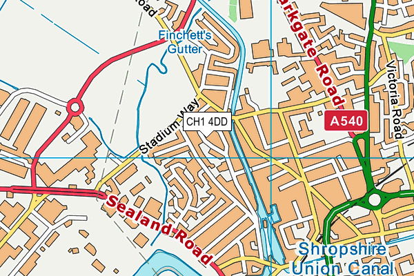 CH1 4DD map - OS VectorMap District (Ordnance Survey)