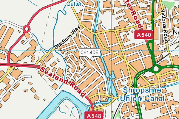 CH1 4DE map - OS VectorMap District (Ordnance Survey)