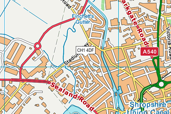 CH1 4DF map - OS VectorMap District (Ordnance Survey)