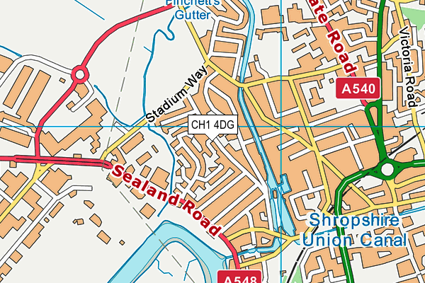 CH1 4DG map - OS VectorMap District (Ordnance Survey)