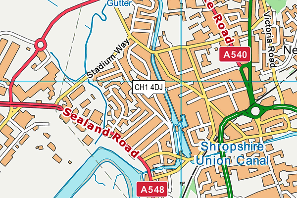 CH1 4DJ map - OS VectorMap District (Ordnance Survey)