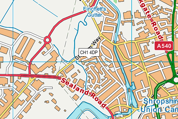 CH1 4DP map - OS VectorMap District (Ordnance Survey)