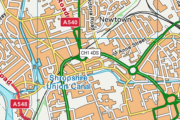 CH1 4DS map - OS VectorMap District (Ordnance Survey)