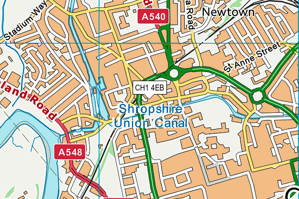 CH1 4EB map - OS VectorMap District (Ordnance Survey)