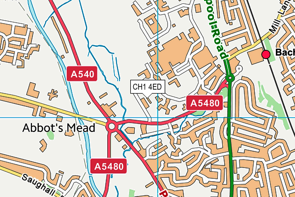 CH1 4ED map - OS VectorMap District (Ordnance Survey)