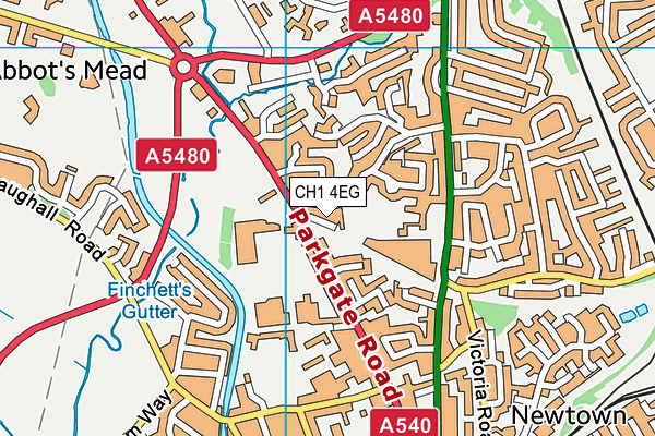 CH1 4EG map - OS VectorMap District (Ordnance Survey)