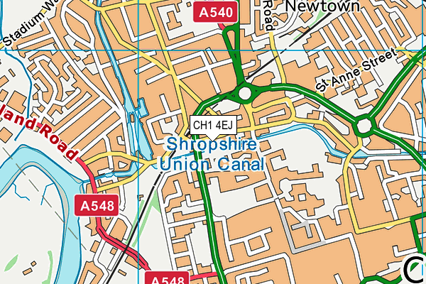 CH1 4EJ map - OS VectorMap District (Ordnance Survey)