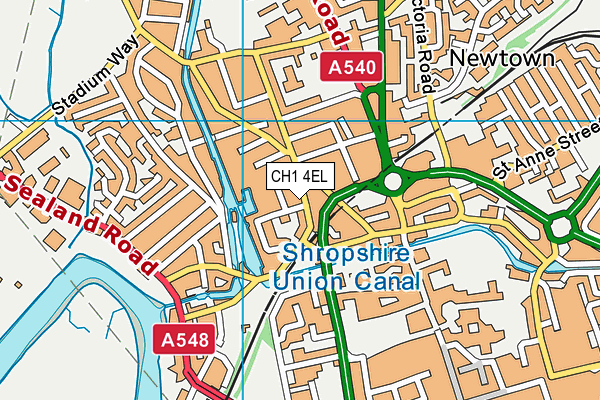 CH1 4EL map - OS VectorMap District (Ordnance Survey)