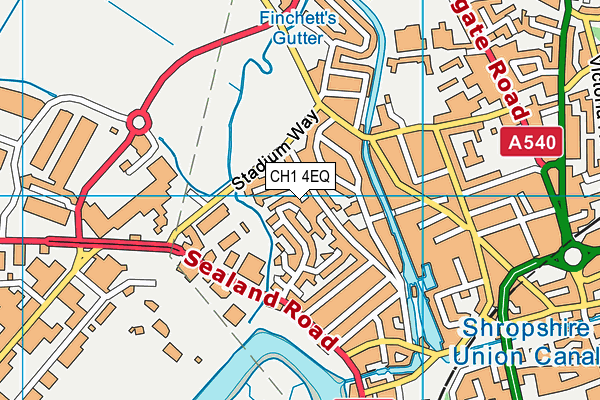 CH1 4EQ map - OS VectorMap District (Ordnance Survey)