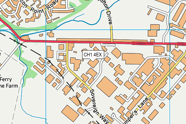 CH1 4EX map - OS VectorMap District (Ordnance Survey)