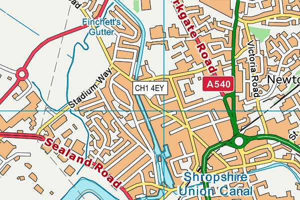 CH1 4EY map - OS VectorMap District (Ordnance Survey)