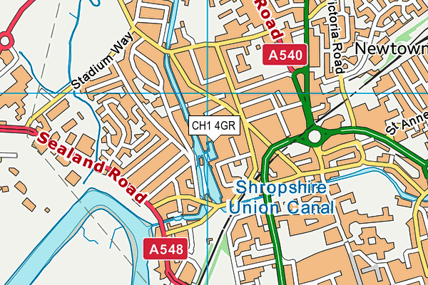 CH1 4GR map - OS VectorMap District (Ordnance Survey)