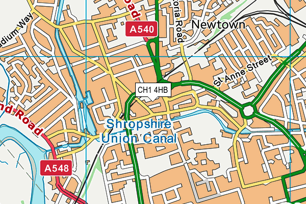 CH1 4HB map - OS VectorMap District (Ordnance Survey)