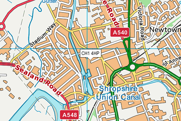 CH1 4HP map - OS VectorMap District (Ordnance Survey)