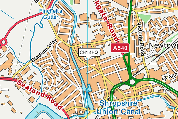 CH1 4HQ map - OS VectorMap District (Ordnance Survey)