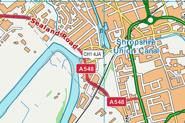 CH1 4JA map - OS VectorMap District (Ordnance Survey)