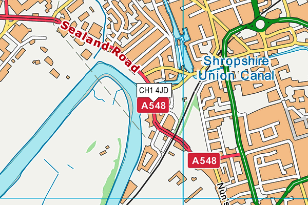 CH1 4JD map - OS VectorMap District (Ordnance Survey)