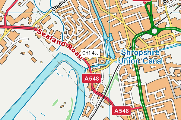 CH1 4JJ map - OS VectorMap District (Ordnance Survey)