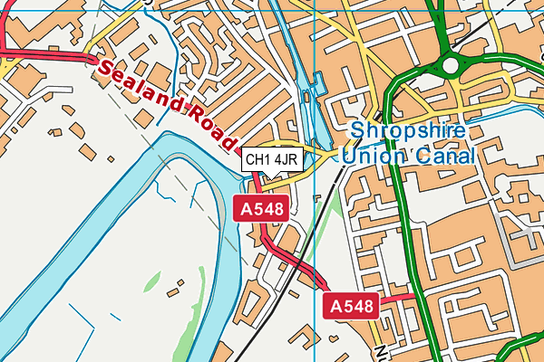 CH1 4JR map - OS VectorMap District (Ordnance Survey)