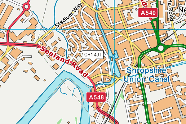 CH1 4JT map - OS VectorMap District (Ordnance Survey)