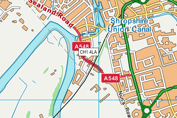 CH1 4LA map - OS VectorMap District (Ordnance Survey)