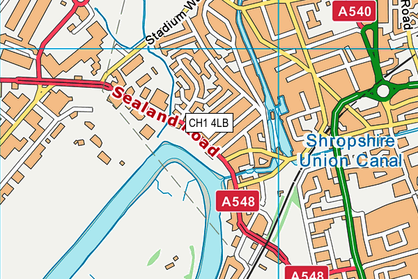 CH1 4LB map - OS VectorMap District (Ordnance Survey)