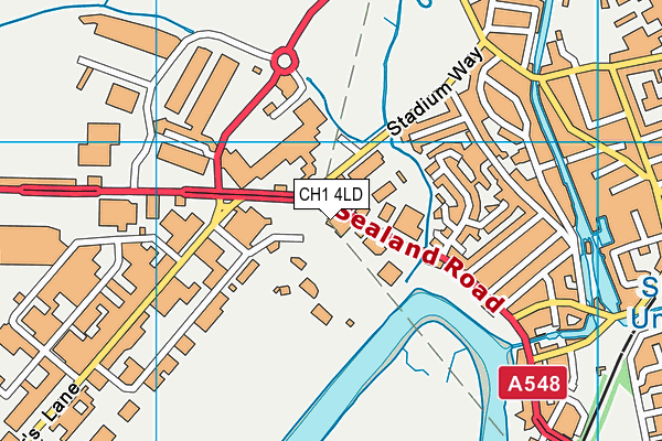 CH1 4LD map - OS VectorMap District (Ordnance Survey)