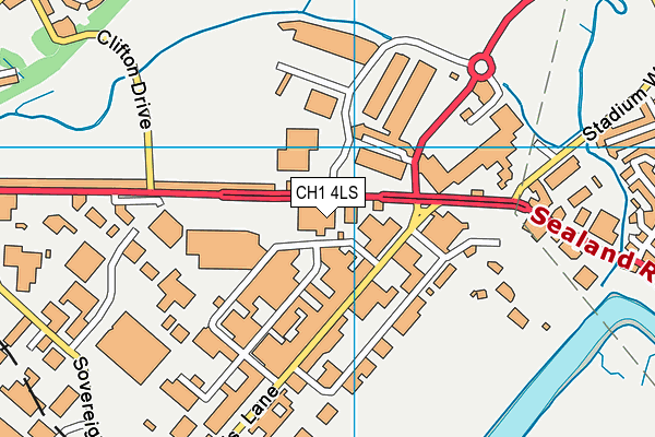 CH1 4LS map - OS VectorMap District (Ordnance Survey)